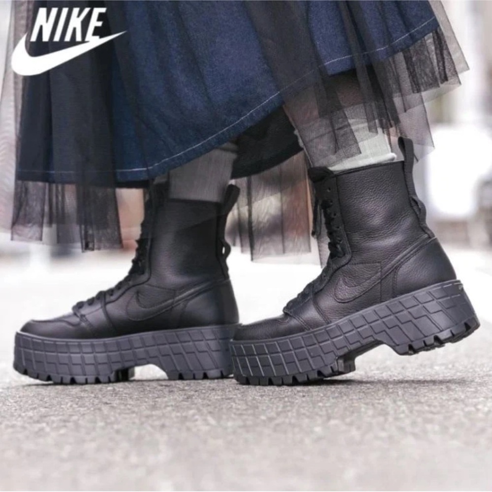 Nike FJ5737-001 Air Jordan 1 Brooklyn Hight Platform Sneaker Womens Size 7 Black - Picture 12 of 14